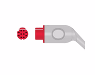 Connector for Compatible Simulator IBP Adapter Cable, 1.5m (comparable to: Datex, use with Contec Technologies)