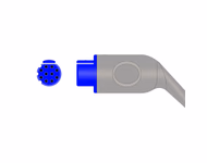 Connector for Compatible 3-lead One-Piece ECG Cable with Grabber/Pinch end (for use with Artema S&W) AHA