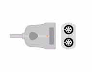 Compatible 2-Channel IBP Converter Cable (comparable to Spacelabs 700-0028-00, used with AAMI IBP Cable) Reusable, 0.3m SKU: IBPA-SL-2AM03