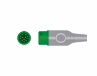 Connector for Compatible 3-lead One-Piece ECG Cable with Grabber/Pinch end (comparable to Comen 040-000908-00(w/o R)) AHA
