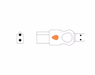 Connector for Compatible General Skin Surface 400 Series Temperature Probe 0.9m (comparable to GE Healthcare 1017EU)