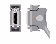 Connector for Compatible 10-lead Diagnostic(EKG) One-Piece ECG Cable with 3mm Needle end (for use with Hellige) AHA