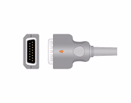 Connector for Compatible 10-lead Diagnostic(EKG) One-Piece ECG Cable with 4mm Banana end (comparable to Nihon Kohden 45502-NK) AHA