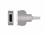 Connector for Compatible 10-lead Diagnostic(EKG) One-Piece ECG Cable with 3mm Needle end (comparable to Fukuda Denshi CP-104L) AHA