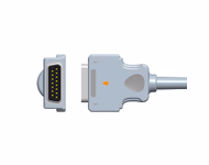 Connector for Compatible 10-lead Diagnostic(EKG) One-Piece ECG Cable with Grabber/Pinch end (comparable to Burdick 007725) AHA