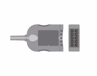Connector for Compatible 10-lead with Defib-Proof (with Resist) ECG Trunk Cable AHA (comparable to Philips M1663A (AHA))