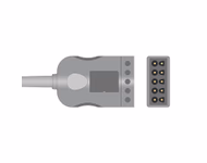 Compatible 5-lead with Defib-Proof (with Resist) ECG Trunk Cable AHA (comparable to Spacelabs 700-0008-06) Reusable, Limb + Chest Lead, 2.5m, used with Spacelabs TruLink Leadwire SKU: ET-5007R-SL-A