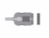 Compatible 5-lead with Respiratory Rate ECG Trunk Cable AHA (for use with M&B) Reusable, Limb + Chest Lead, 2.5m, used with Safety Din Leadwire SKU: ET-5043-D-A