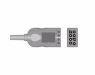 Connector for Compatible 3/6-lead with Respiratory Rate ECG Trunk Cable AHA (comparable to Nihon Kohden JC-906PA)