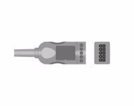 Connector for Compatible 5-lead with Respiratory Rate ECG Trunk Cable AHA (comparable to Mindray 040-001416-00)