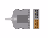 Compatible 10-lead with Defib-Proof (with Resist) ECG Trunk Cable AHA (comparable to Mindray 0010-30-42721) Reusable, Limb + Chest Lead, 2.5m, used with Mindray Leadwire SKU: ET-10016R-MRA-A
