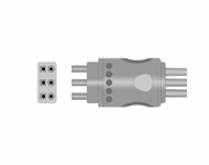 Connector for Compatible 3-lead ECG Leadwire with Grabber/Pinch end Molded 0.9m AHA (for use with Bionet)