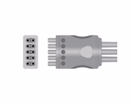 Connector for Compatible 3-lead ECG Leadwire with Snap end Molded 0.9m AHA (comparable to GE Healthcare 411203-001)