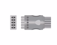 Connector for Compatible 5-lead ECG Leadwire with Grabber/Pinch end Molded 0.9m AHA (comparable to GE Healthcare 412681-001)
