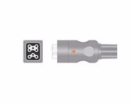 Connector for Compatible 5-lead Telemetry ECG Leadwire with Grabber/Pinch end Molded 0.9m AHA (comparable to GE Healthcare 394111-502)
