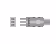 Connector for Compatible 3-lead ECG Leadwire with Snap end Molded 0.9m AHA (for use with Siemens)