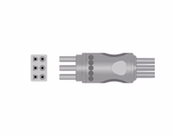 Connector for Compatible 3-lead ECG Leadwire with Grabber/Pinch end Individual 0.9m AHA (comparable to Spacelabs 700-0006-00)
