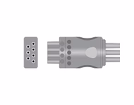 Connector for Compatible 3-lead Telemetry ECG Leadwire with Grabber/Pinch end Molded 0.9m AHA (for use with H&L Medical)