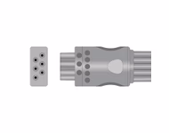 Connector for Compatible 5-lead ECG Leadwire with Grabber/Pinch end Molded 0.9m AHA (for use with Colin)
