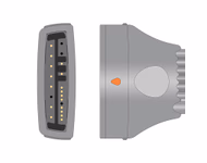 Connector for Compatible 5-lead Telemetry ECG Leadwire with Grabber/Pinch end Molded 0.9m AHA (comparable to Philips 989803171851)