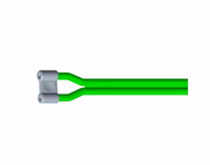 Connector for Compatible Neonate 2-Tubes BP Air Hose, 2.5m (with: Female Threaded, use with: 2-Tube Male Luer Slip Cuff)