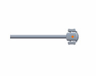 Connector for Compatible Adult/Pediatric 1-Tube BP Air Hose, 2.5m (with: 6.0mm Male, Used with: Welch Allyn/Flexiport Cuff)