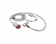 Compatible one piece 3-lead ECG Cable with alligator clips (comparable to Bionet B-AECG) for Bionet BM5Vet Elite, BM7Vet Elite SKU: ECV-3045A-A