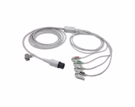 Connector for Compatible 4-lead One-Piece ECG Cable with Grabber/Pinch end (comparable to Ivy Biomedical 590478+590433) AHA