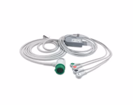 Connector for Compatible 4-lead One-Piece ECG Cable with Snap end (comparable to Physio-Control 11111-000018) AHA