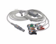 Compatible 5-lead One-Piece ECG Cable with Grabber/Pinch end (for use with Welch Allyn) AHA Reusable, Limb + Chest Lead, 2.5m+0.9m, Defib-Proof (with Resist) SKU: EC-5020RG-A