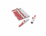 Compatible EKG Adapter, Banana 4mm end to Alligator Clip Banana 4mm (1 / 8') Female Socket >>Aligator, Red, 10pcs/bag SKU: EKA-BA-10