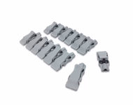 Electrode Adapter 4mm Banana end to flat wide end, gray SKU: EKA-BW-14