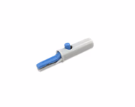 Connector for Compatible EKG Adapter, Needle 3mm Female Socket, Alligator, Blue