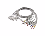 Compatible 18-lead ECG Leadwire with 4mm Banana end Individual 0.9m IEC (comparable to Edan 01.57.471394020) Reusable, Limb + Chest Lead SKU: EKL-ED18-100B-I