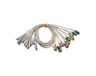 Connector for Compatible 10-lead ECG Leadwire with Grabber/Pinch end Individual 0.9m AHA (comparable to Quinton 031257-002)