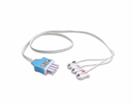 Compatible 3-lead ECG Leadwire with Grabber/Pinch end Molded 0.9m AHA (for use with Nihon Kohden) Disposable, Limb Lead, Lead Type: Nihon Kohden(BR-9XXP), Shielded SKU: ELD-NKB3-90G-A