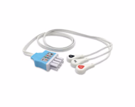 Compatible 3-lead ECG Leadwire with Snap end Molded 0.9m AHA (for use with Nihon Kohden) Disposable, Limb Lead, Lead Type: Nihon Kohden(BR-9XXP), Shielded SKU: ELD-NKB3-90S-A