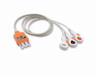 Compatible 3-lead ECG Leadwire with Snap end Molded 0.9m AHA (for use with Philips) Disposable, Limb Lead, Lead Type: Philips IntelliVue, Shielded SKU: ELD-PH3-90S-A