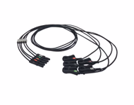 Compatible 5-lead ECG Leadwire with Radiolucent Lead Wire with Grabber End end Individual 0.9m AHA (for use with AAMI) Reusable, Limb Lead, Lead Type: Safety Din, Radiolucent SKU: ELER-D5-90G-A