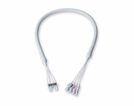 Compatible 4-lead Diagnostic(EKG) ECG Leadwire with Grabber/Pinch end Molded 0.4m AHA (comparable to Invivo 9224) Reusable, Limb Lead, MRI SKU: ELMR-IN4-100G-A