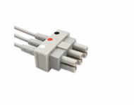 Connector for Compatible 3 Lead ECG Wires with Alligator Clips, 1.5m,AHA