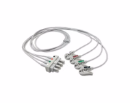 Connector for Compatible 4-lead ECG Leadwire with Grabber/Pinch end 0.9m AHA (comparable to Ivy Biomedical 590445)