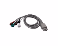 Connector for Compatible 5-lead ECG Leadwire with Snap end Molded 0.9m AHA (for use with Colin)