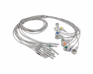 Connector for Compatible 10-lead ECG Leadwire with Snap end Individual 0.9m AHA (for use with AAMI)