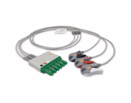 Compatible 3-lead ECG Leadwire with Grabber/Pinch end Molded 0.9m AHA (comparable to Draeger MP03402) Reusable, Limb Lead, Lead Type: Draeger(Single-Pin), Shielded SKU: EL-DG3-90G-A