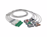 Compatible 6-lead ECG Leadwire with Grabber/Pinch end Molded 0.9m AHA (comparable to Draeger MP03406) Reusable, Limb + Chest Lead, Lead Type: Draeger(Single-Pin), Shielded SKU: EL-DG6-90G-A