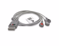 Compatible 3-lead ECG Leadwire with Snap end Molded 0.9m AHA (comparable to Mindray 0012-00-1503-06) Reusable, Limb Lead, Lead Type: Mindray Mobility, Shielded SKU: EL-DT3-90S-A