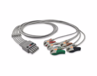 Compatible 5-lead ECG Leadwire with Grabber/Pinch end Molded 0.9m AHA (comparable to Datascope 0012-00-1514-03) Reusable, Limb + Chest Lead, Lead Type: Mindray Mobility, Shielded SKU: EL-DT5-90G-A