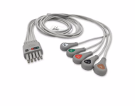 Compatible 5-lead ECG Leadwire with Snap end Molded 0.9m AHA (comparable to Datascope 0012-00-1503-03) Reusable, Limb + Chest Lead, Lead Type: Mindray Mobility, Shielded SKU: EL-DT5-90S-A