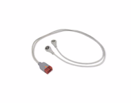 Compatible Fetal Maternal ECG Cables (comparable to Philips M1363A) 2 lead electrode, snap end MECG cable with reusable leadset for maternal ECG Used with M1364A, M1365A, M2727A, M2738A, M2735A, M2702A, M2703A, M2704A, M2705A, M2720A SKU: EL-MPH2-60S-N
